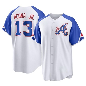 Ronald Acuna Jr. Atlanta Braves Youth Navy Backer T-Shirt 