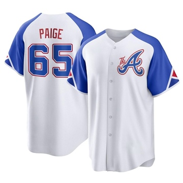 Satchel Paige Atlanta Braves Youth Navy Backer T-Shirt 