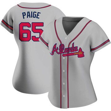 Satchel Paige Atlanta Braves Youth Backer T-Shirt - Ash