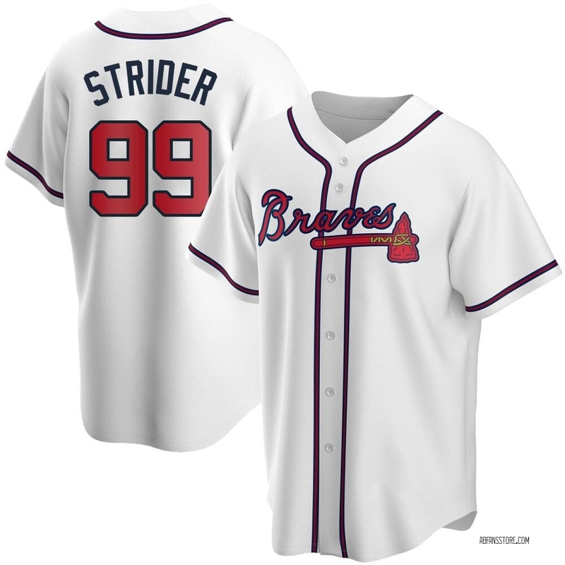 Spencer Strider Men's Atlanta Braves Jersey - Black/White Replica