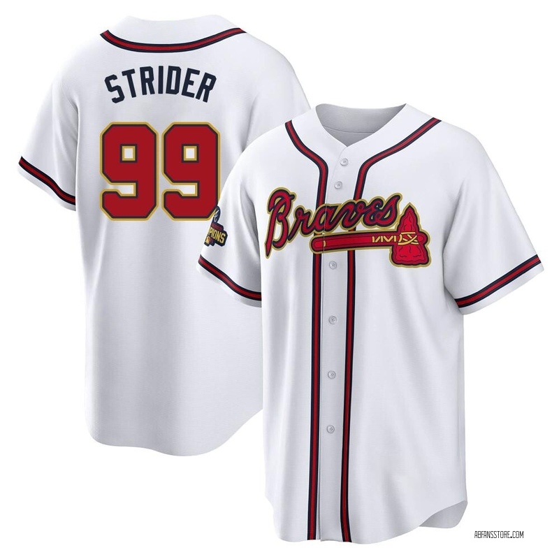 Spencer Strider Men's Atlanta Braves Alternate Jersey - Navy Replica